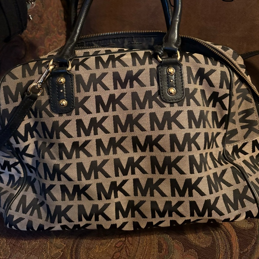 Michael Kors Black and Brown Satchel